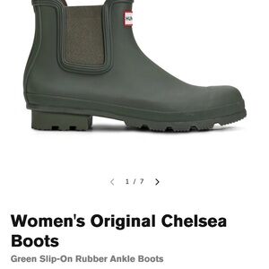 Hunter Women's Olive Chelsea Boots